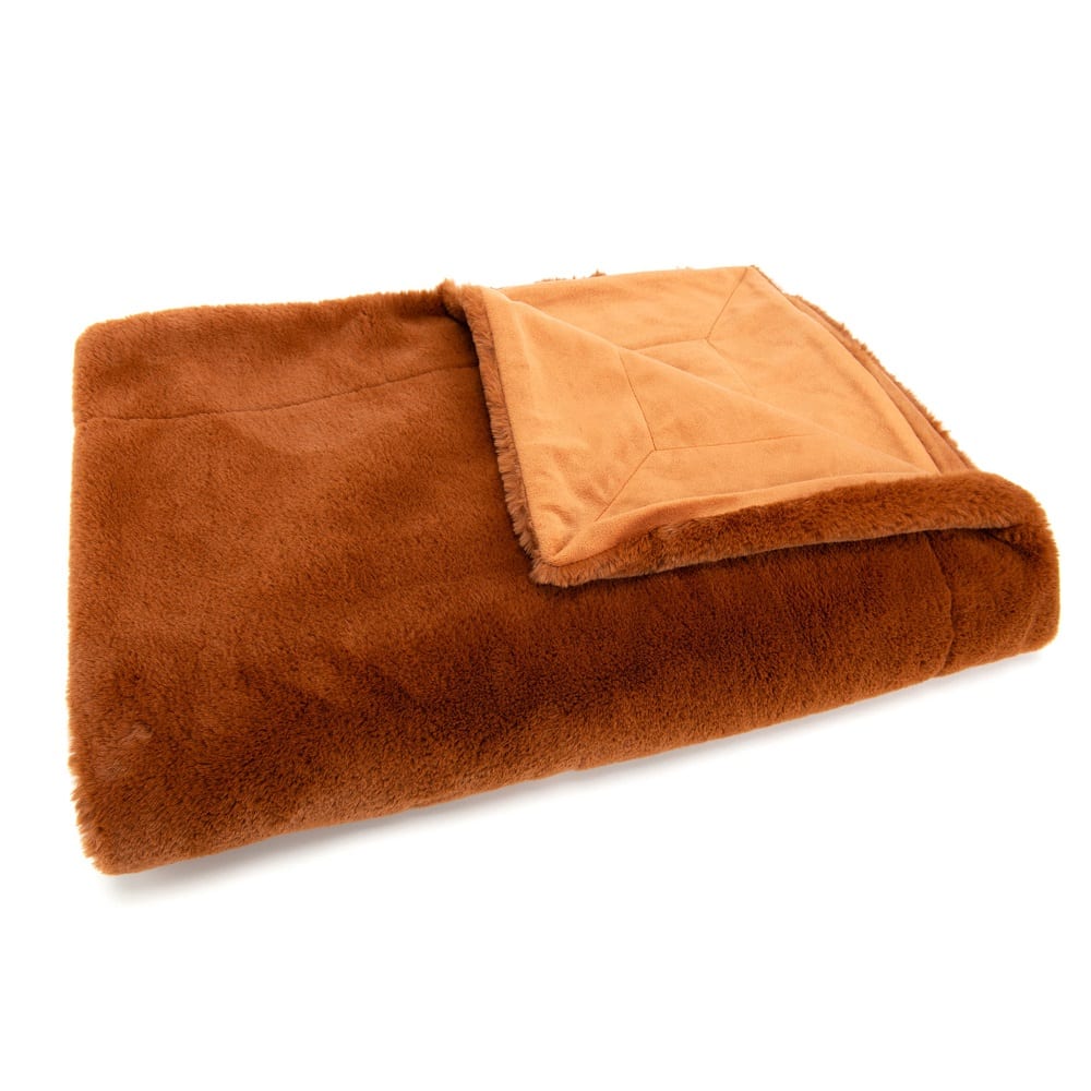 Plaid    foncé 130x170 orange en polyester