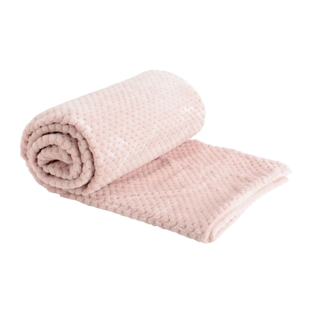 Plaid vieux 130x170 cm rose en polyester Plaid vieux 130x170 cm rose en polyester
