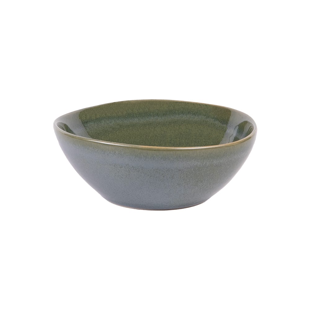 Lot de 2 bols verts en grès 14 cm