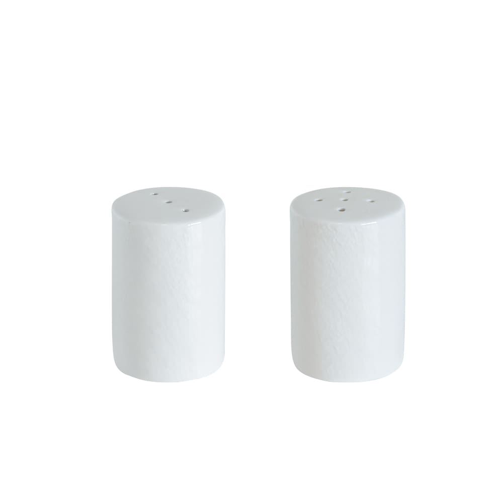 Salière et poivrière 6 cm blanc en porcelaine