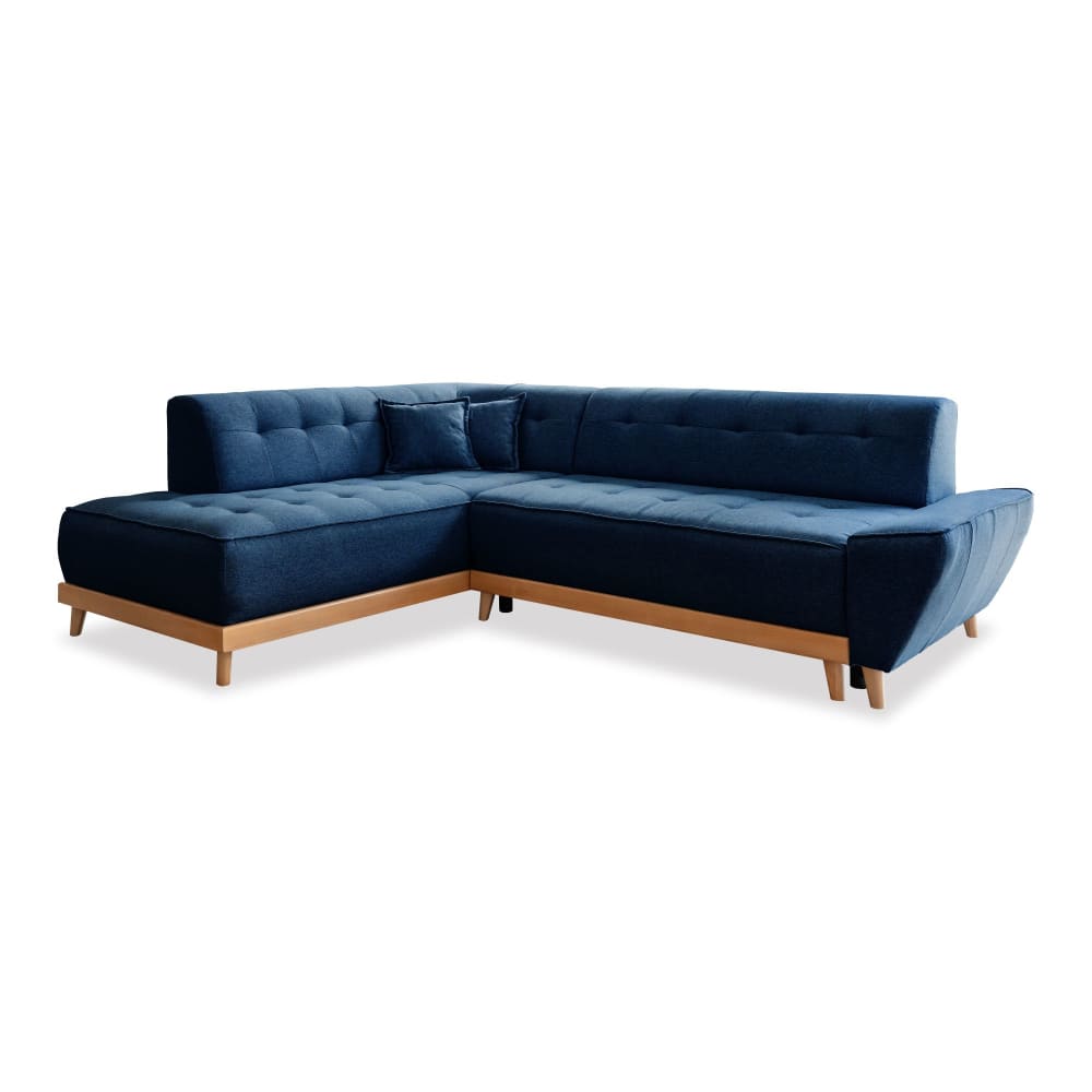 Canapé d'angle 6pl convertible, - marine