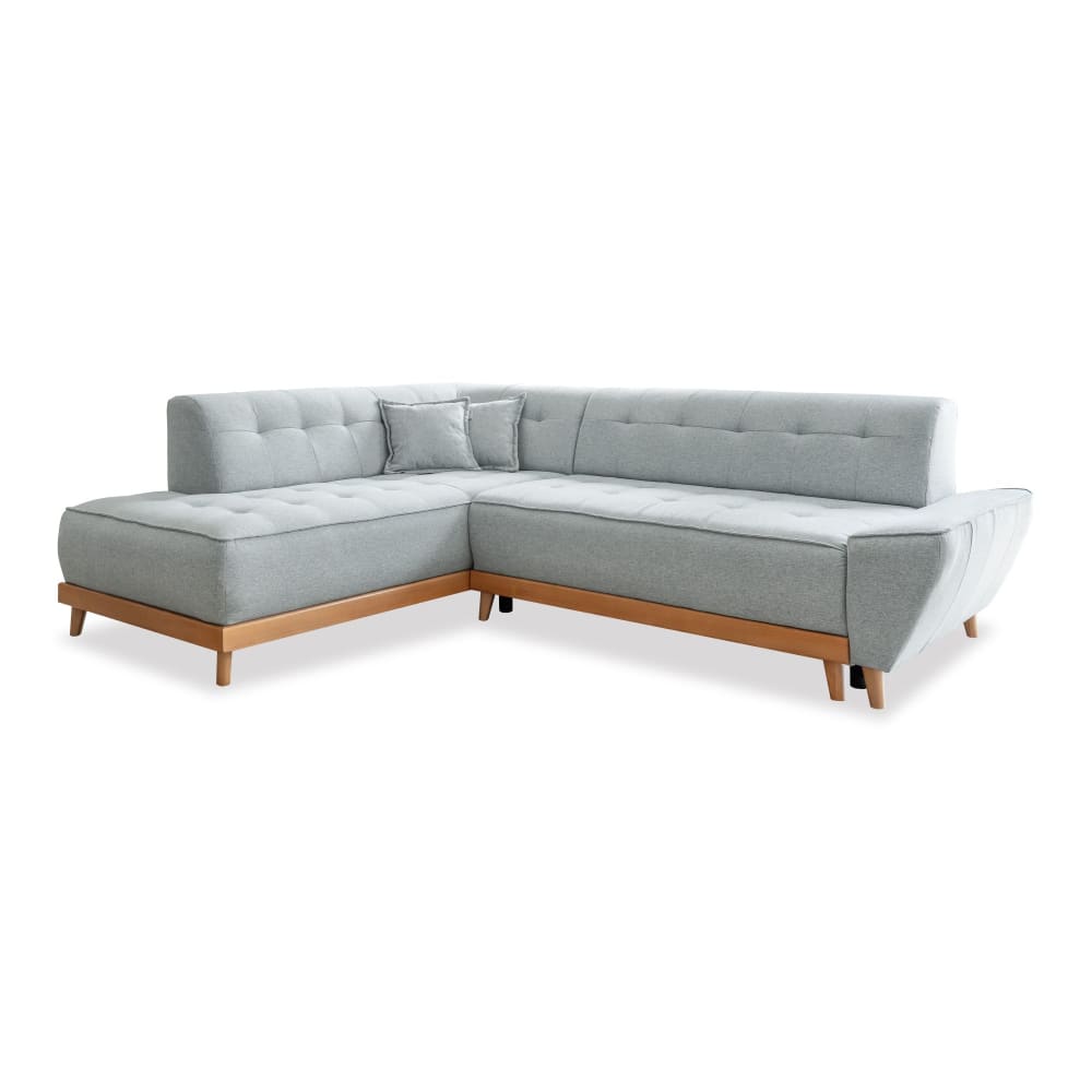 Canapé d'angle 6pl convertible, - clair