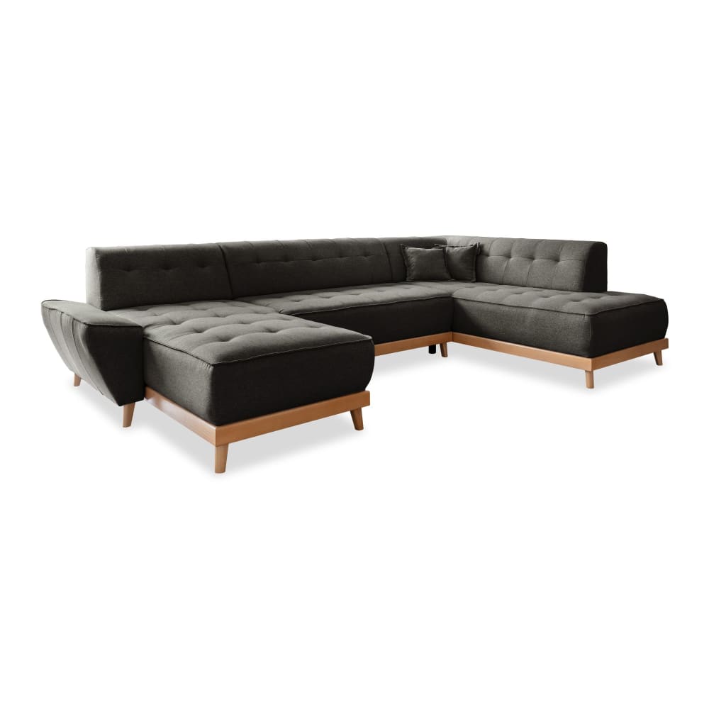 Canapé d'angle 8pl droite, - anthracite