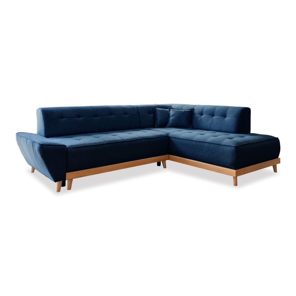 Canapé d'angle 6pl convertible, - marine