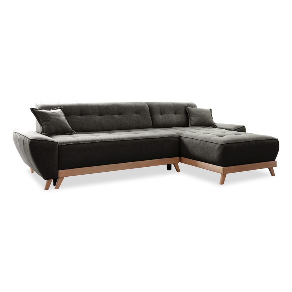Canapé d'angle 4pl convertible, - anthracite