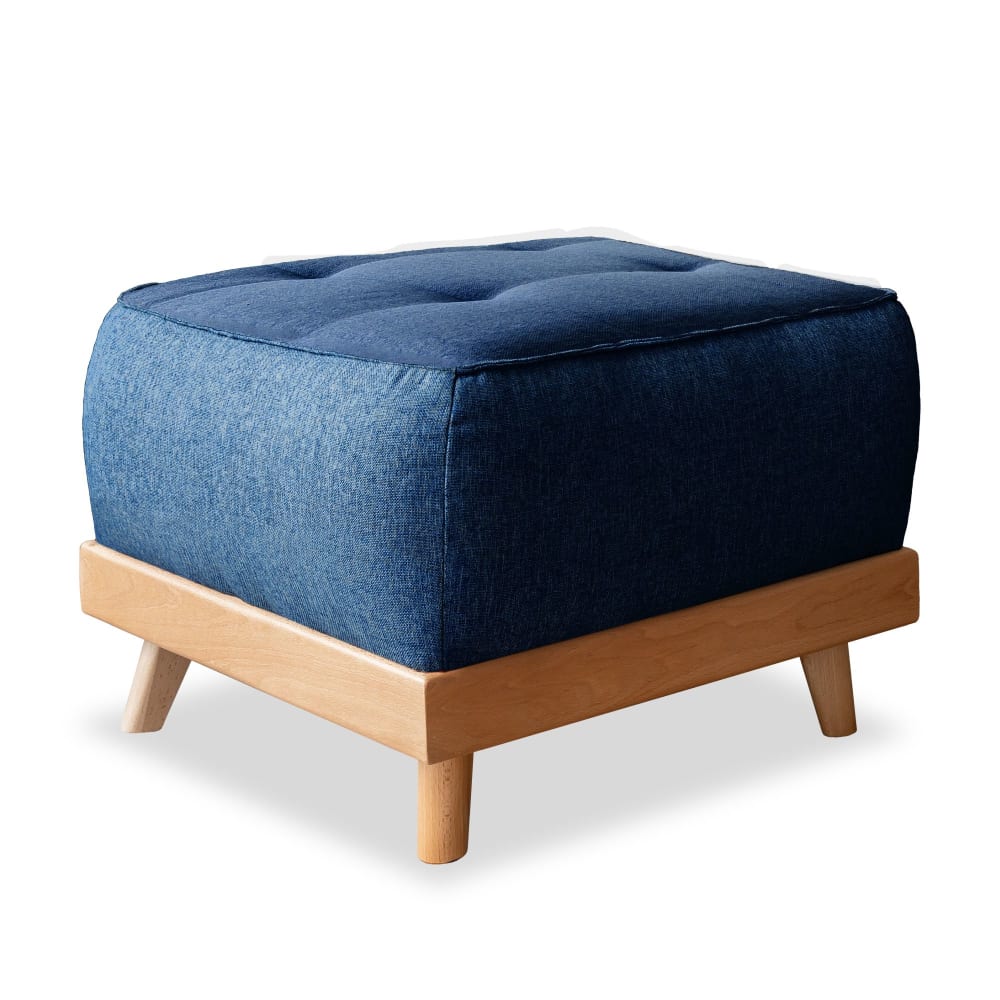 Pouf, 42x56x56cm, bleu - marine