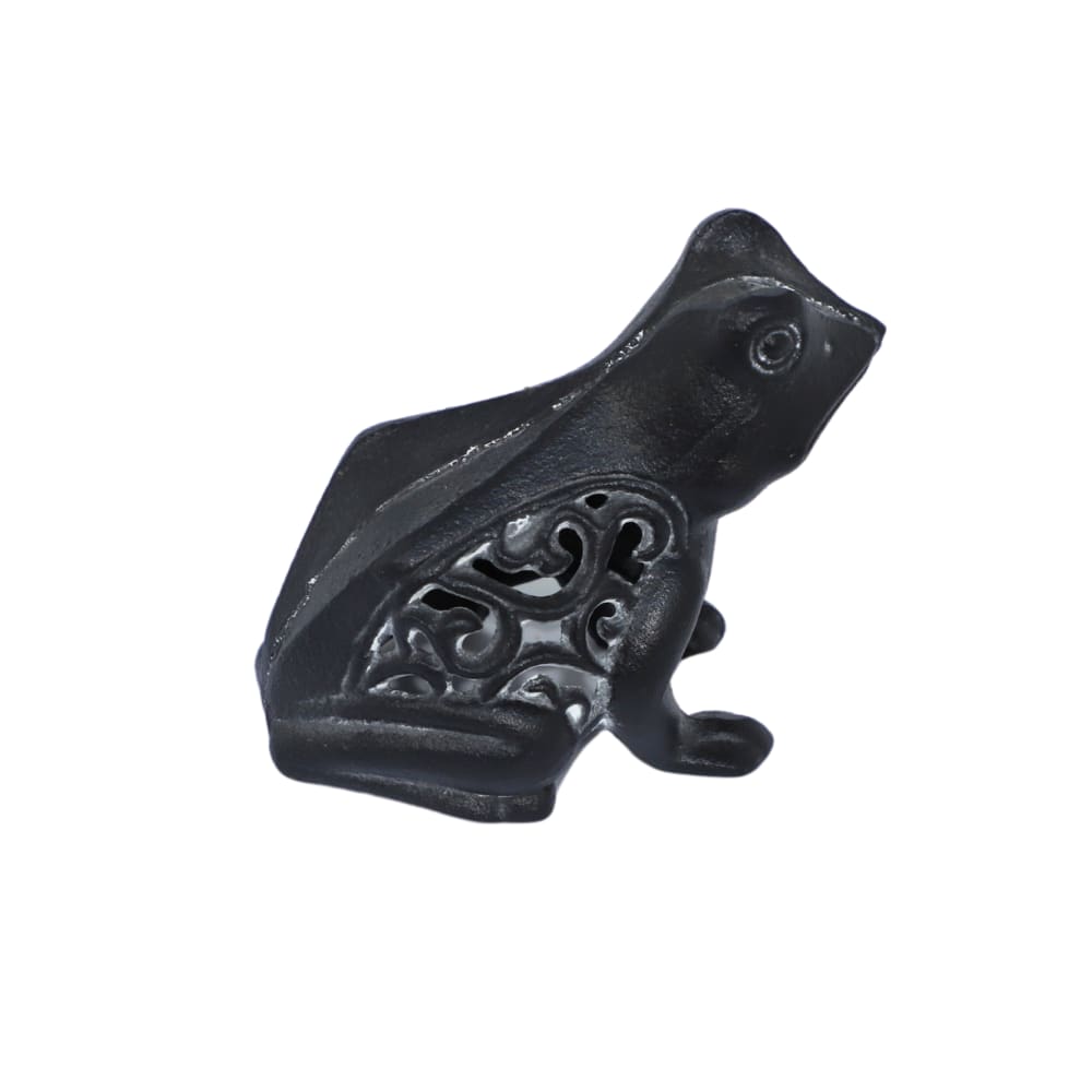 Grenouille de jardin en fonte noire 13 x 11 cm - Maisons du Monde
