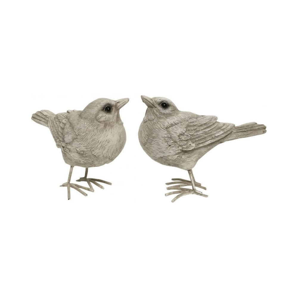 Oiseau en résine blanc 10 x 8 cm Oiseau en résine blanc 10 x 8 cm