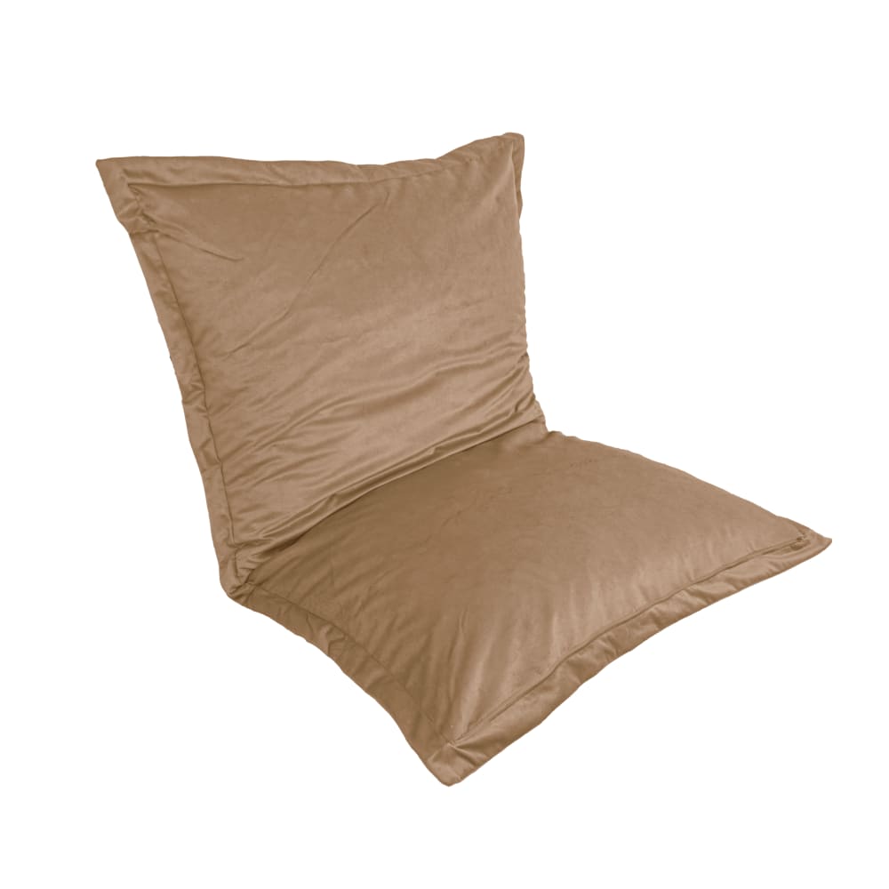 Pouf intérieur xl - housse velours - 150x100cm - beige Pouf intérieur xl - housse velours - 150x100cm - beige