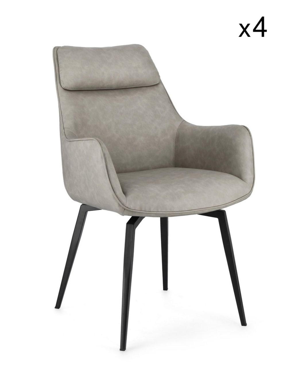 Ensemble 4 petits fauteuils - cuir