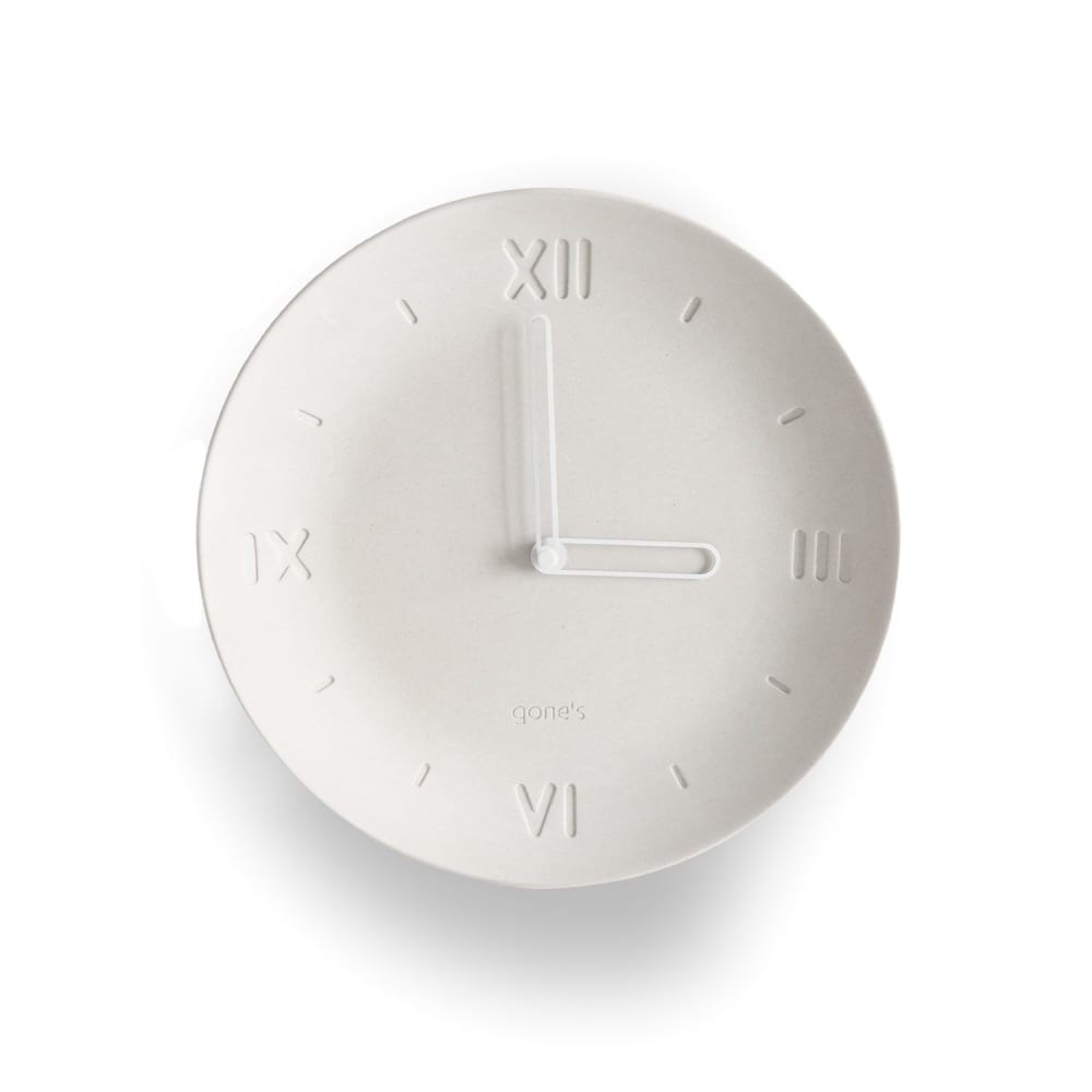 horloge béton blanc