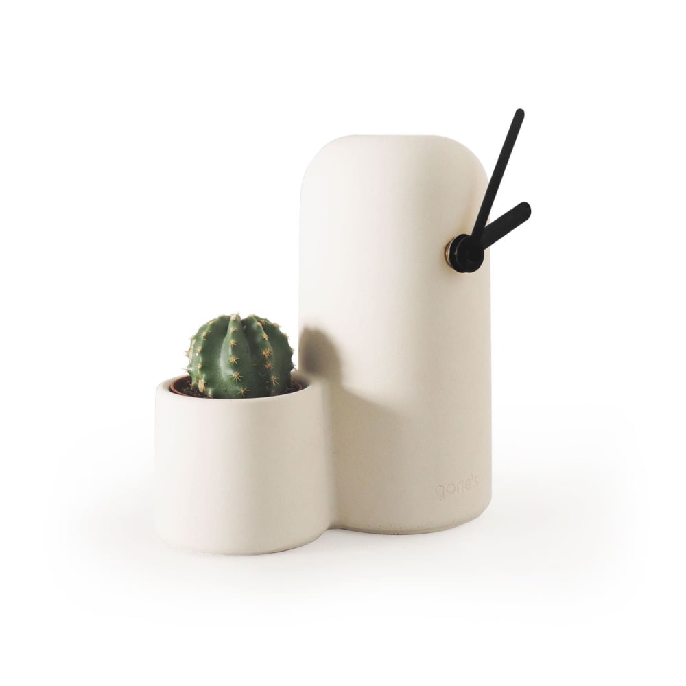 Horloge béton blanc aiguilles noires - Maisons du Monde