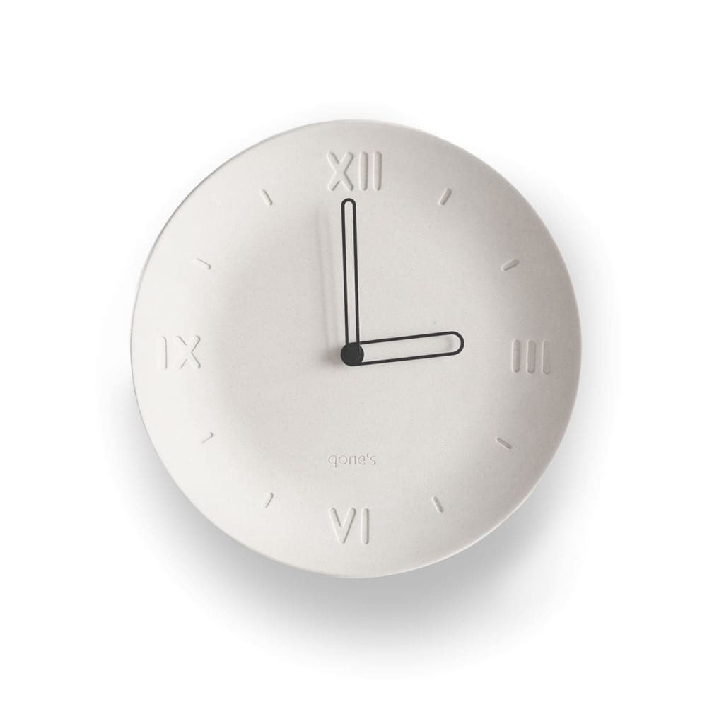 horloge béton blanc