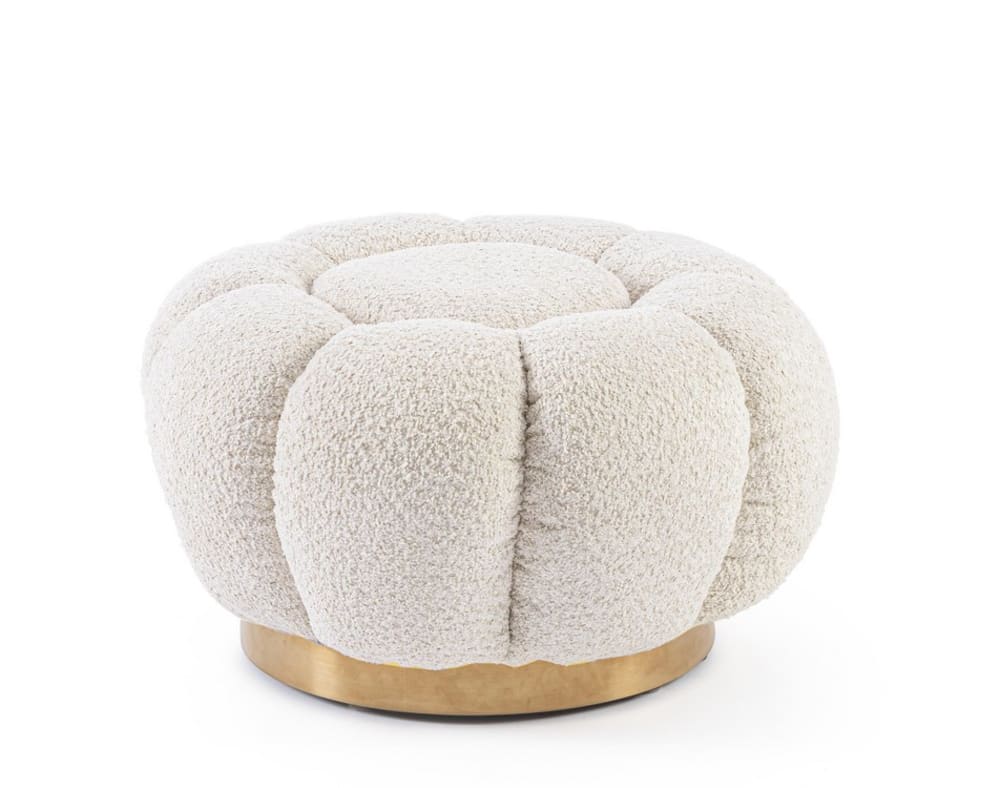 pouf en tissu bouclé