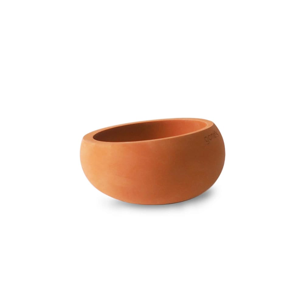 Lot de 3 photophores béton terracotta — vue 3