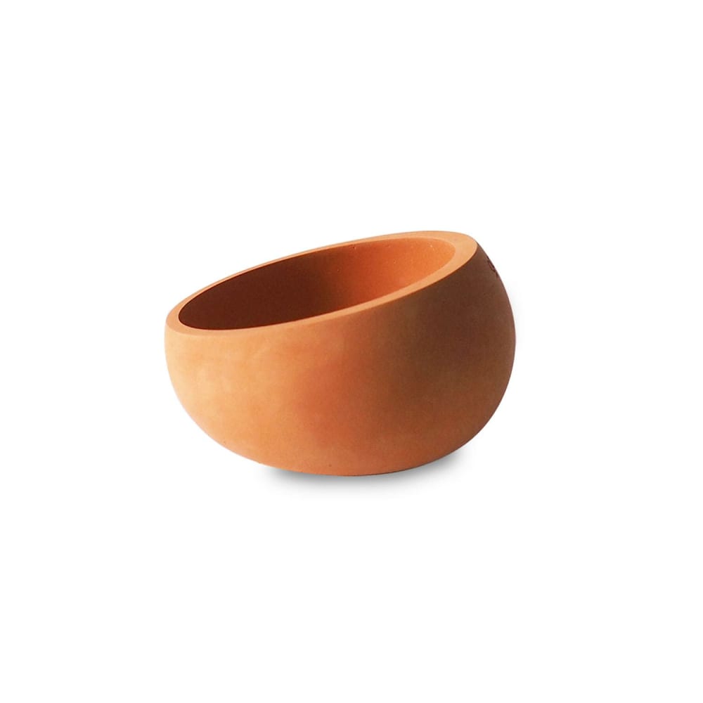 Lot de 3 photophores béton terracotta — vue 4