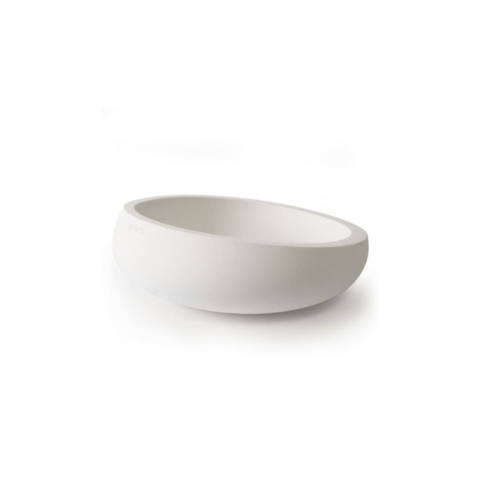 Petit videpoche béton blanc