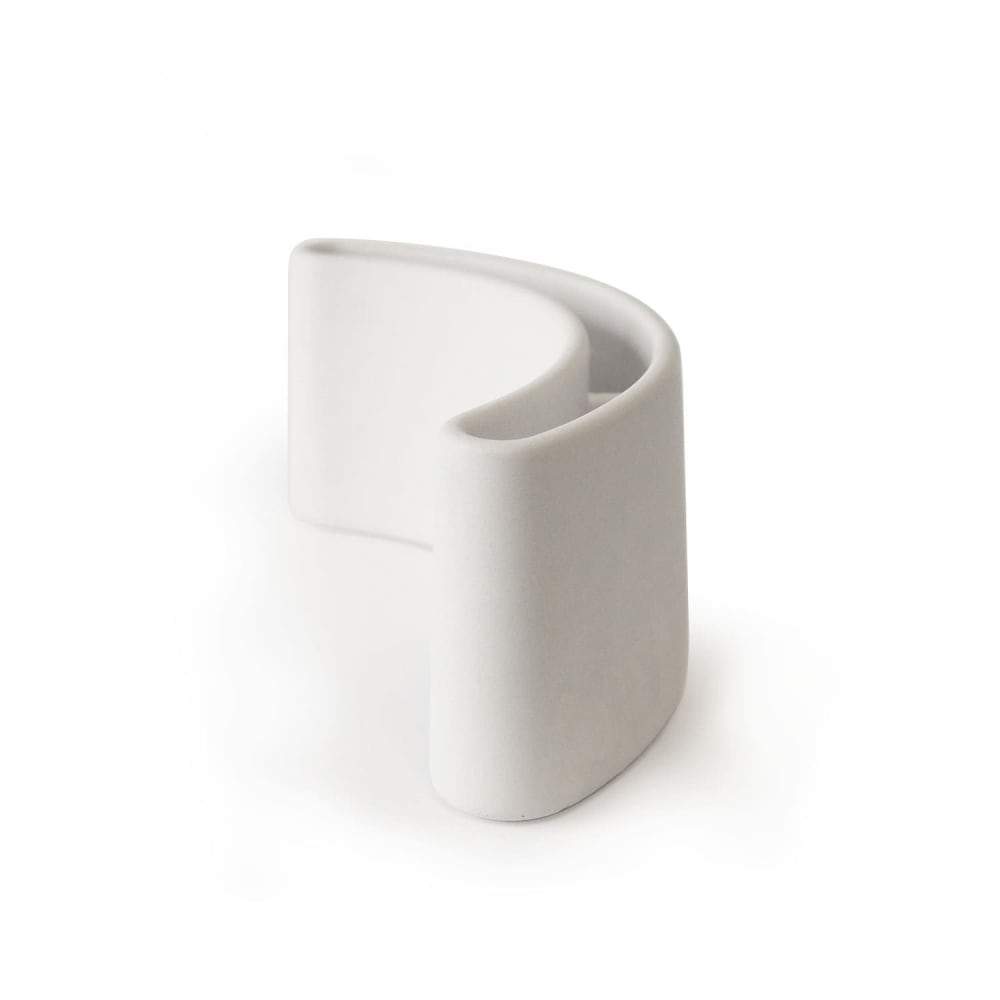 Lot de 2 pots à crayons béton blanc — vue 3