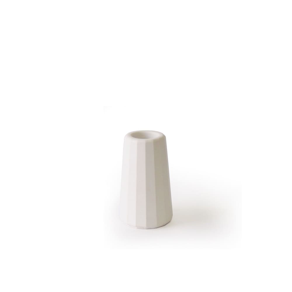GONE'S Die Vase Facette aus weißem Beton wird in Frankreich handwerklich hergestellt. Kleine Soliflor-Vase Größe S: Höhe 9cm / Durchmesser 5cm Weiß