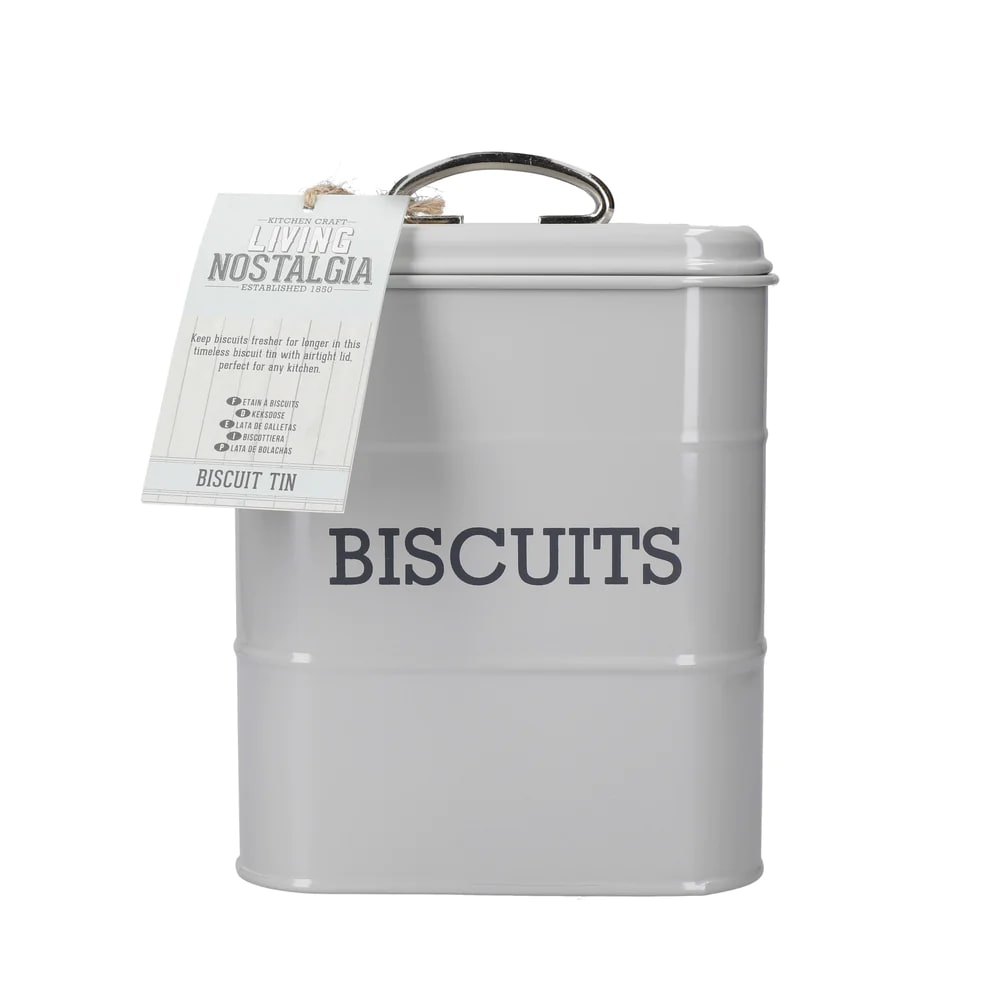 Boîte à Biscuits en Inox et Couvercle Étanche Gris Clair Boîte à Biscuits en Inox et Couvercle Étanche Gris Clair