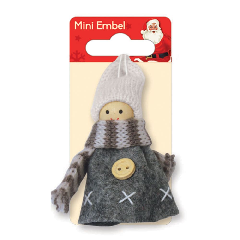 Figuras de adorno de navidad gris