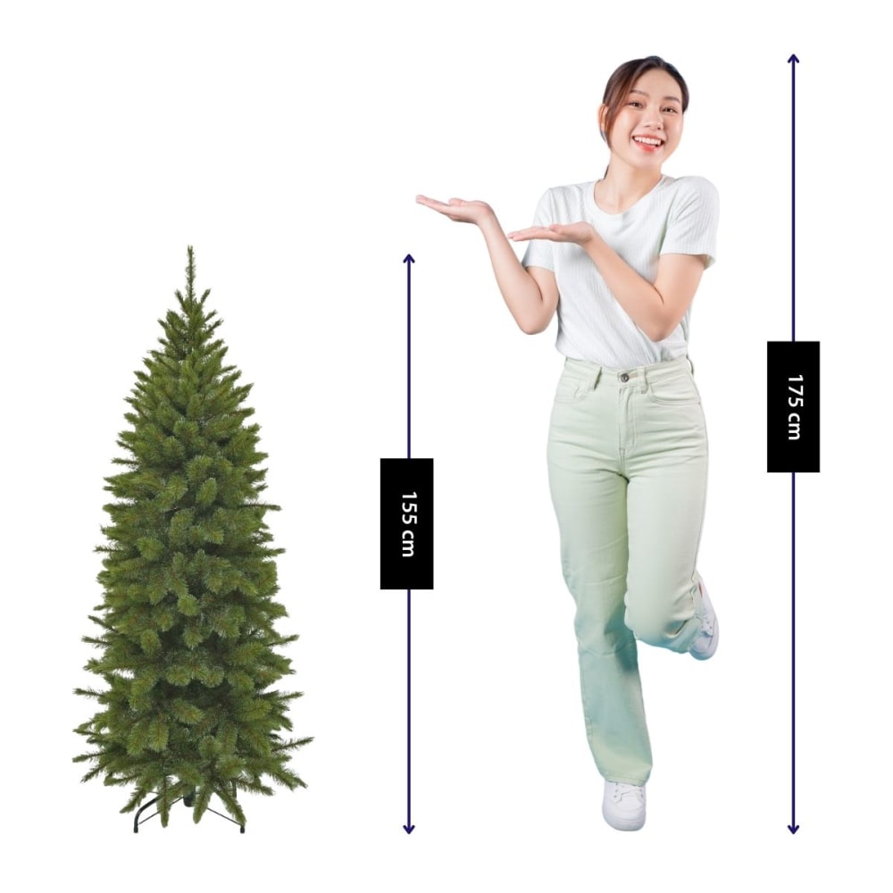 Künstlicher Weihnachtsbaum Wyoming Grün Eisen H155xB117xL117cm -