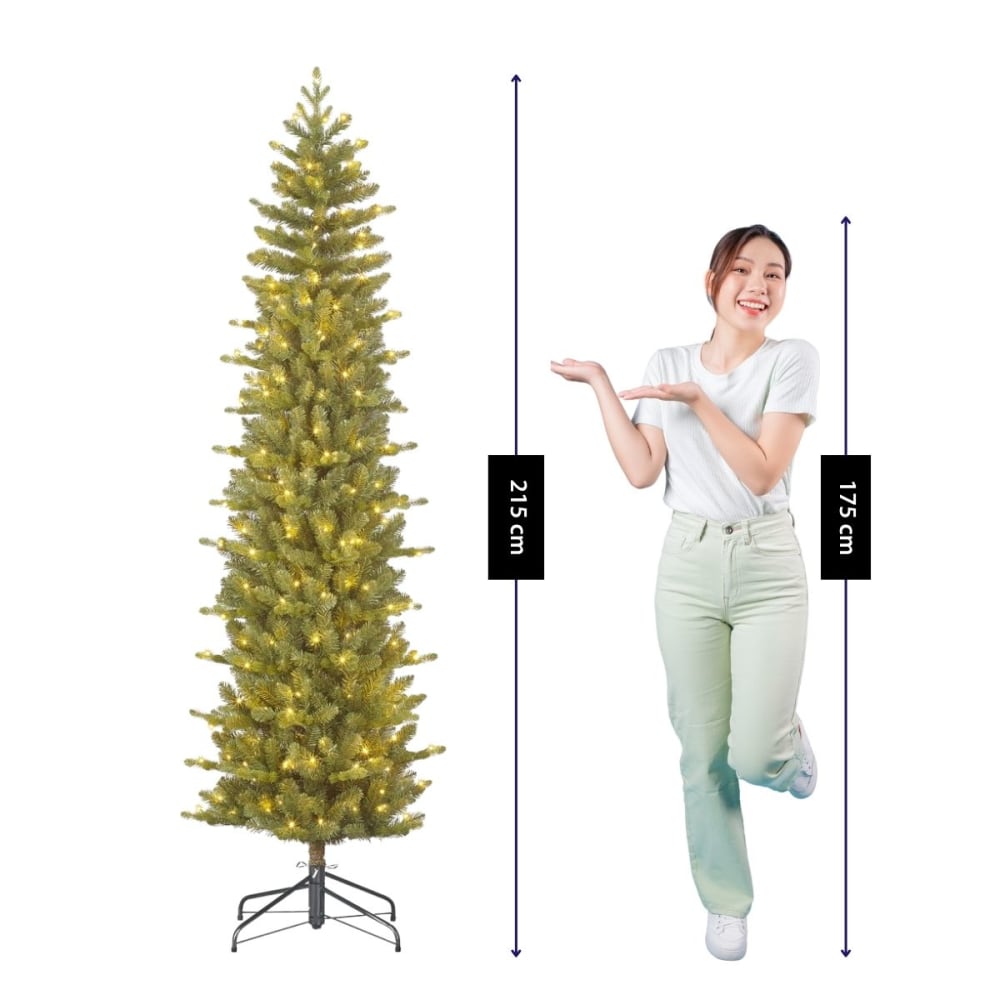 Künstlicher Weihnachtsbaum Harma Grün Eisen H215xB66xL66cm -