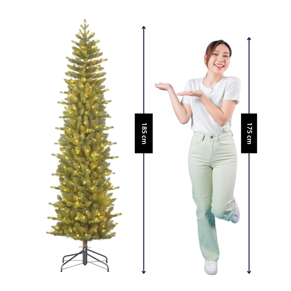 Künstlicher Weihnachtsbaum Harma Grün Eisen H185xB63xL63cm -