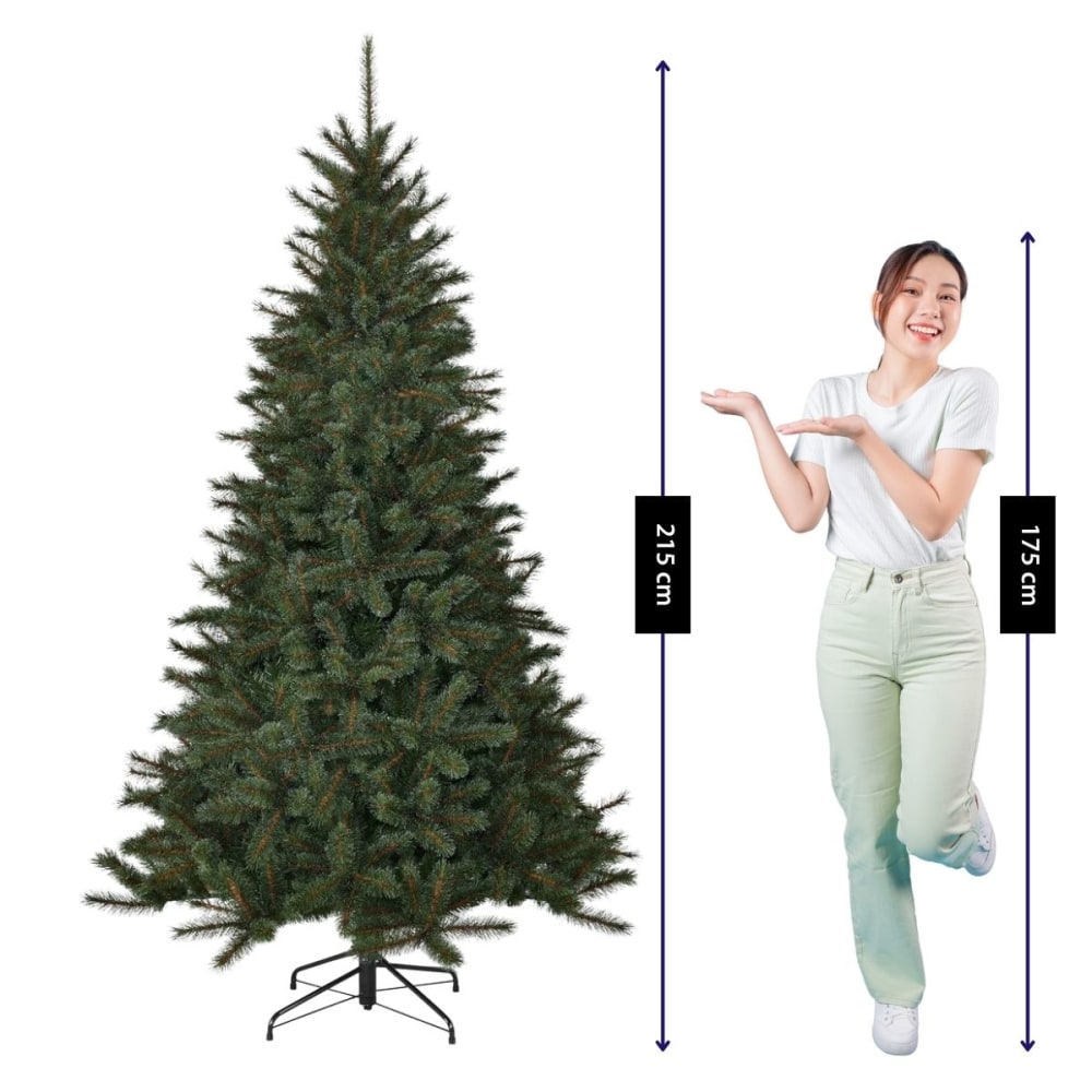 Sapin de noël artificiel vert fer h215xl132xl132cm - Maisons du Monde