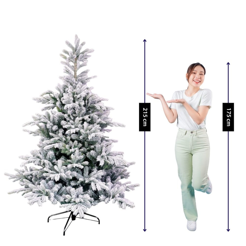 Sapin de noël artificiel vert fer h215xl152xl152cm - Maisons du Monde