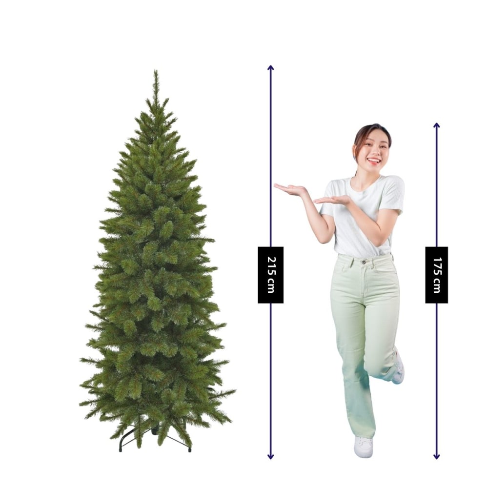 Sapin de noël artificiel vert fer h215xl89xl89cm - Maisons du Monde