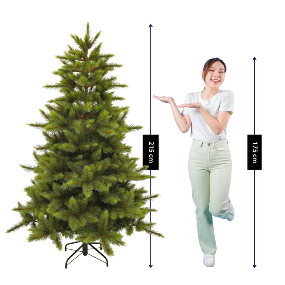 Künstlicher Weihnachtsbaum Wyoming Grün Eisen H215xB145xL145cm -