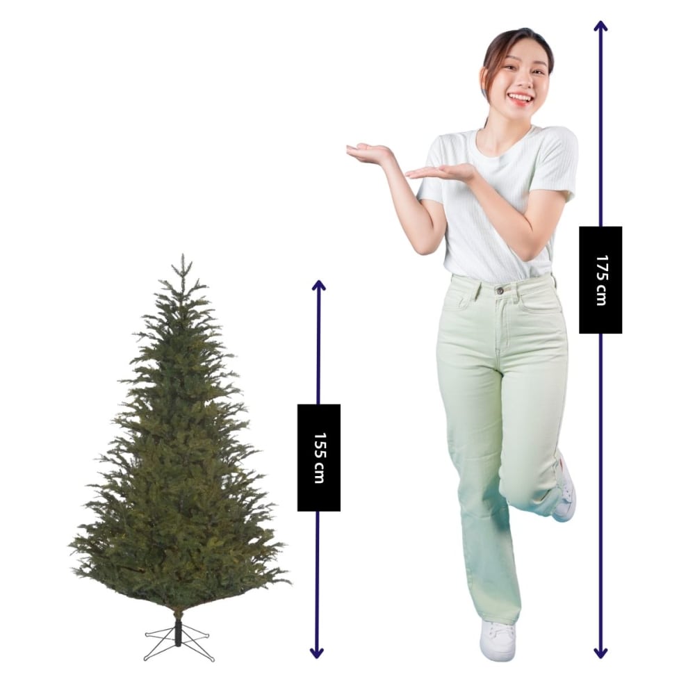 Sapin de noël artificiel vert fer h155xl109xl109cm - Maisons du Monde