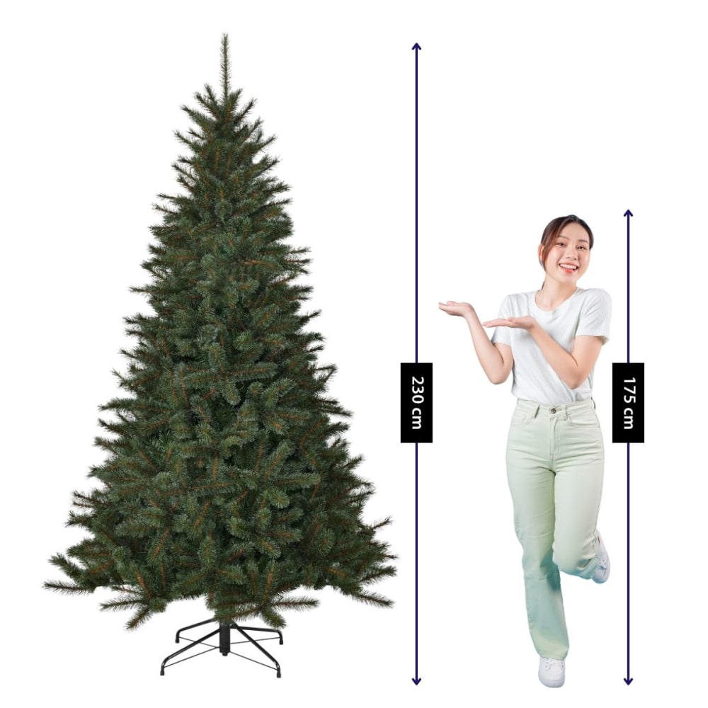 Künstlicher Weihnachtsbaum Toronto Grün Eisen H230xB140xL140cm -