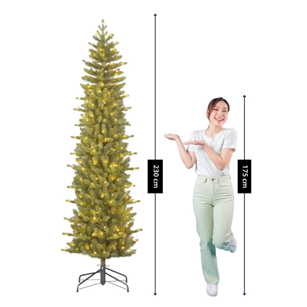 Sapin de noël artificiel vert fer h260xl73xl73cm - Maisons du Monde