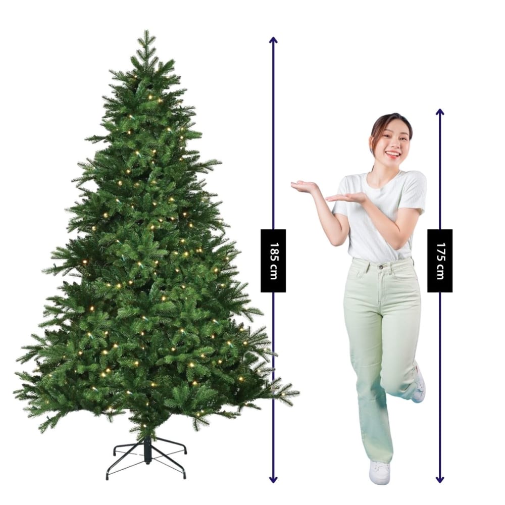 Künstlicher Weihnachtsbaum Brampton Grün Eisen H215xB142xL142cm -