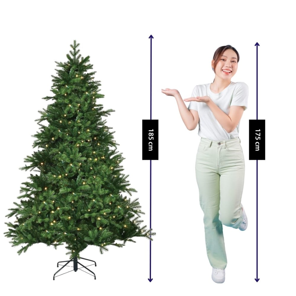 Künstlicher Weihnachtsbaum Brampton Grün Eisen H185xB127xL127cm -