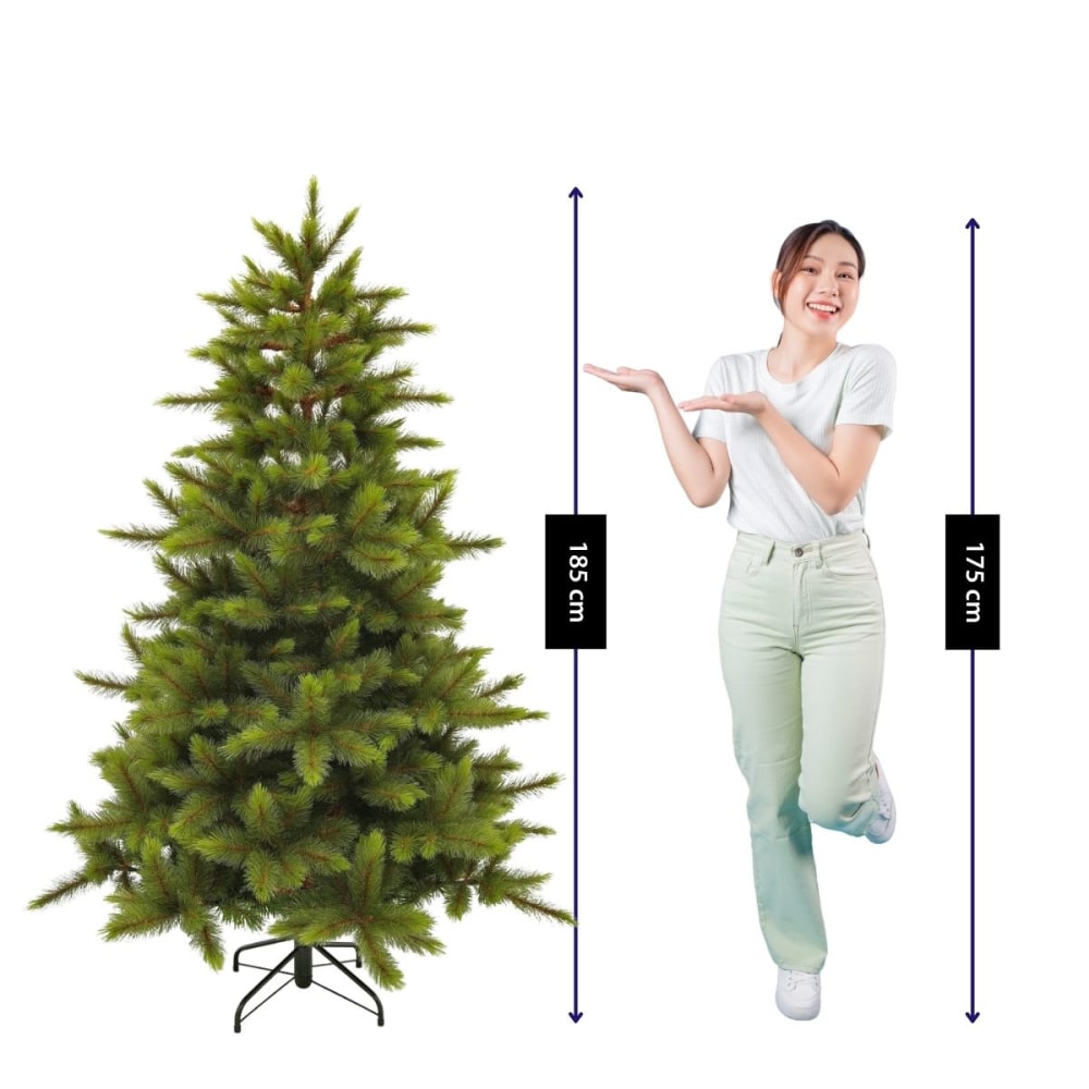 Künstlicher Weihnachtsbaum Wyoming Grün Eisen H185xB127xL127cm -
