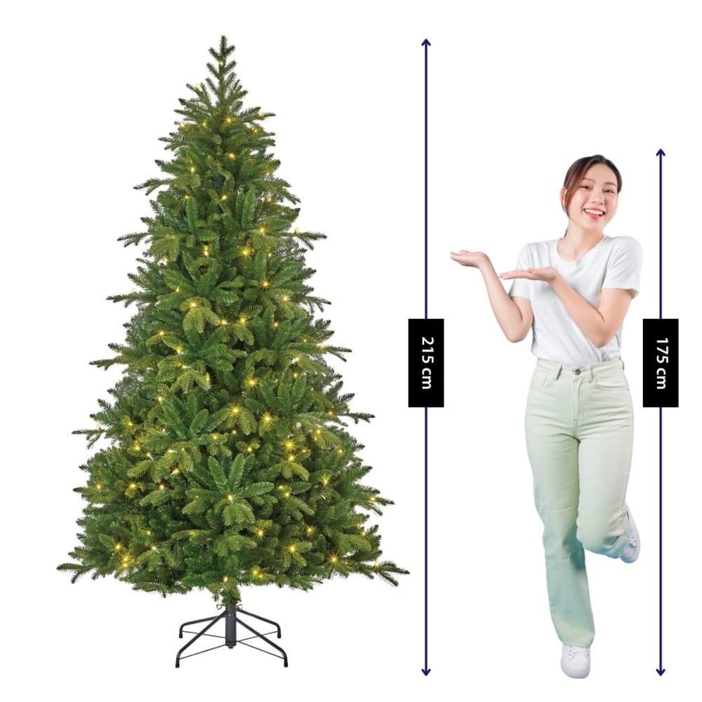 Sapin de noël artificiel vert fer h215xl125xl125cm - Maisons du Monde