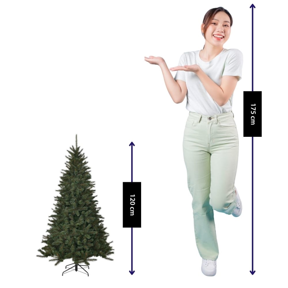 Sapin de noël artificiel vert fer h120xl87xl87cm - Maisons du Monde