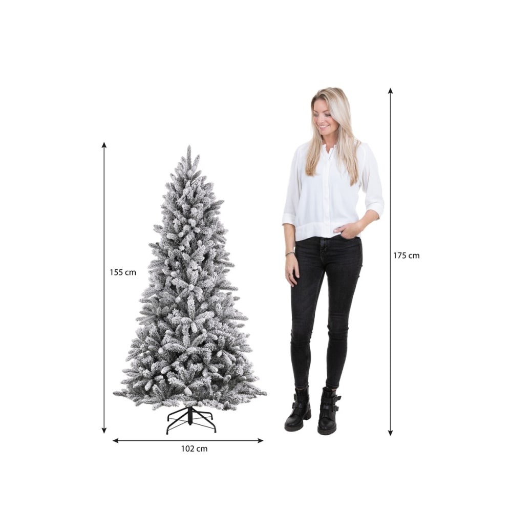 Künstlicher Weihnachtsbaum Snowdon Grün Eisen H155xB102xL102cm -
