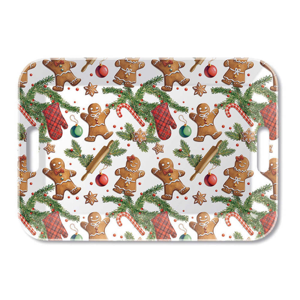 Grand plateau rectangulaire biscuits au pain d'épices