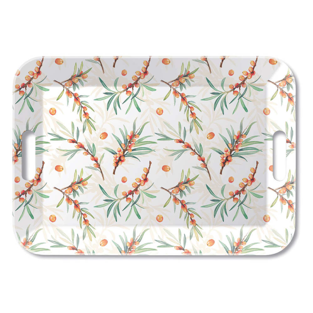 Ambiente Grand plateau rectangulaire argousier Blanc Pvc - Poly Chlorure De Vinyle