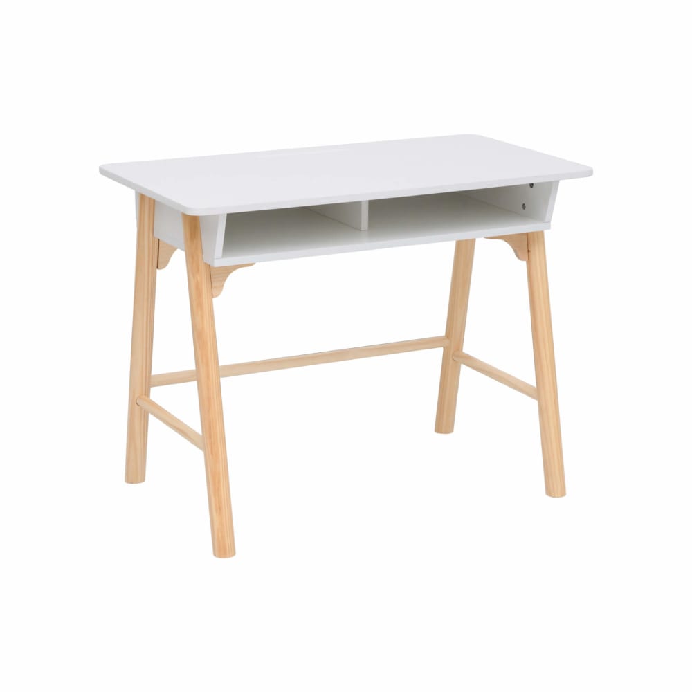 Bureau pour enfants blanc et marron, 70x90x50 cm