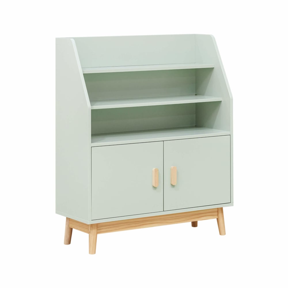 Mobili Rebecca Kinderbücherregal, 100x80x33 cm, grün und braun Spanplatte Kinder