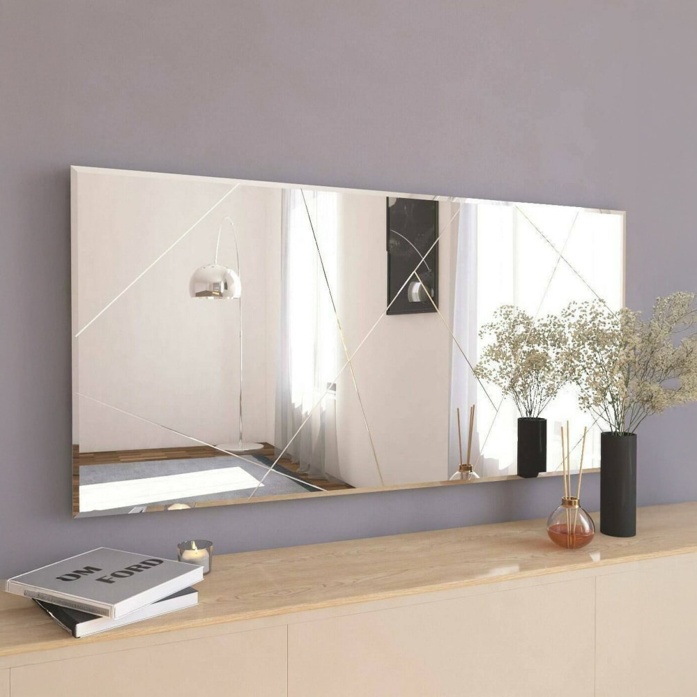 Spiegel Holzeffekt weiß 120x2 h60  cm - Maisons Du Monde