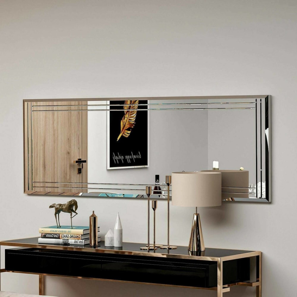 Miroir en verre blanc 40x2 h120 cm - Maisons du Monde