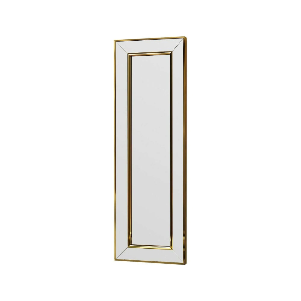 Dmora Spiegel Holzeffekt gold 30x3 h90 cm style modern - Holz
