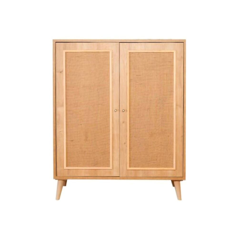 Buffet en bois beige 90x40 h110 cm