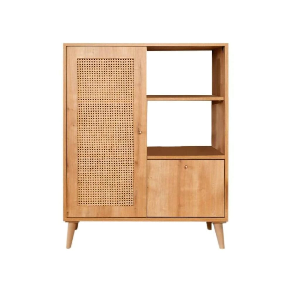 Dmora Kommode Holz eiche 90x40 h110 cm style modern Braun Holz